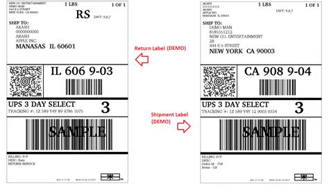 can i print a return label at ups